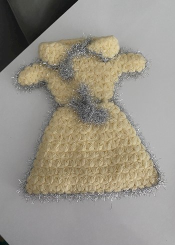 Beyaz ve Parlak Altın Detaylı Banyo Lifi - Görsel 2