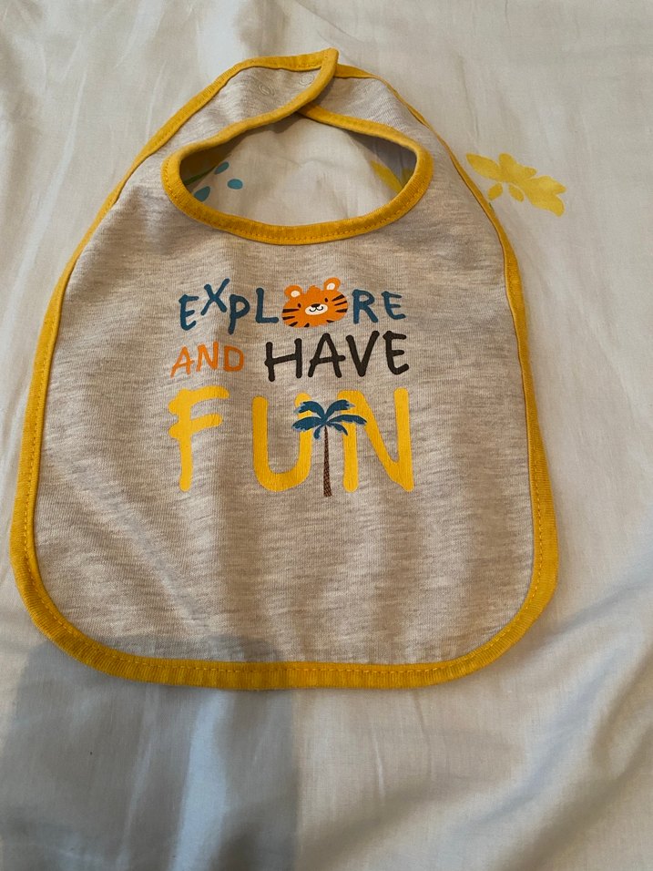 Renkli Desenli Bebek Önlüğü Seti - Görsel 2