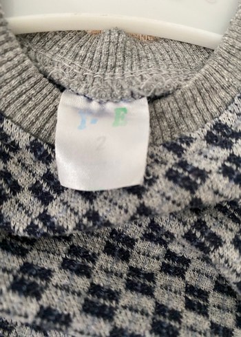 Erkek Çocuk Gri Desenli Triko Sweatshirt - Görsel 3