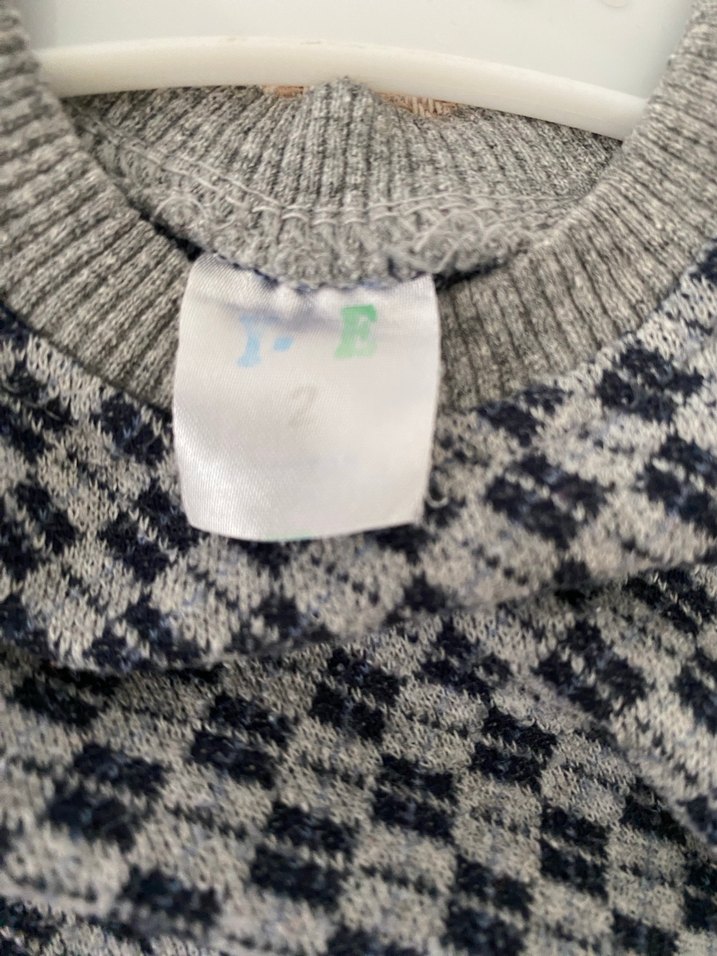 Erkek Çocuk Gri Desenli Triko Sweatshirt - Görsel 3