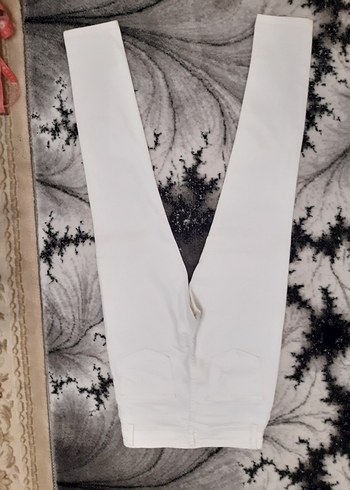 Beyaz Kadın Pantolon - Görsel 5