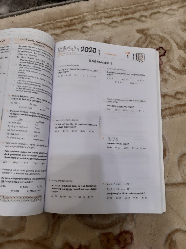 KPSS Çek Kopart Test 2020 Genel Yetenek - Görsel 5