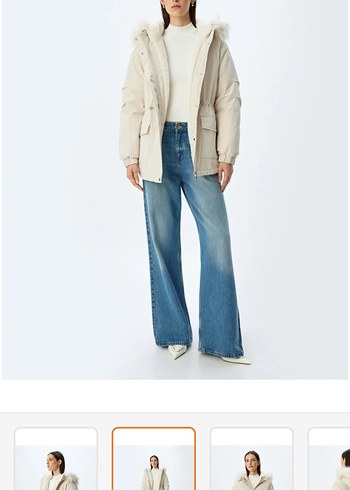 Suni Kürklü İçi Peluş Mont - Görsel 2