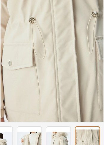 Suni Kürklü İçi Peluş Mont - Görsel 8