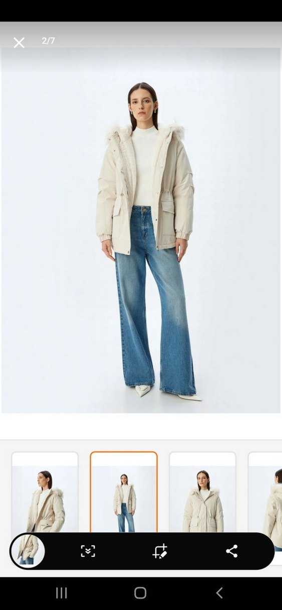 Suni Kürklü İçi Peluş Mont - Görsel 2