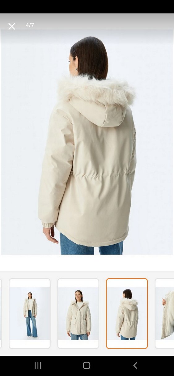 Suni Kürklü İçi Peluş Mont - Görsel 5