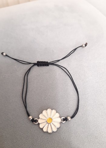 Beyaz Papatya Desenli Boncuklu Bohem Bileklik - Görsel 2
