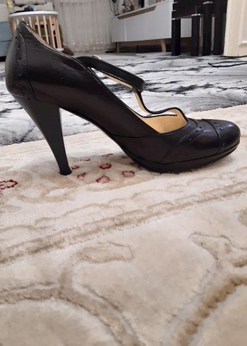 Siyah Tokalı Stiletto Kadın Ayakkabı - Görsel 6