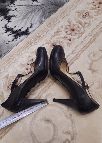 Siyah Tokalı Stiletto Kadın Ayakkabı - Görsel 5