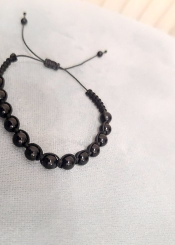 Siyah Minimalist Bileklik - Görsel 2