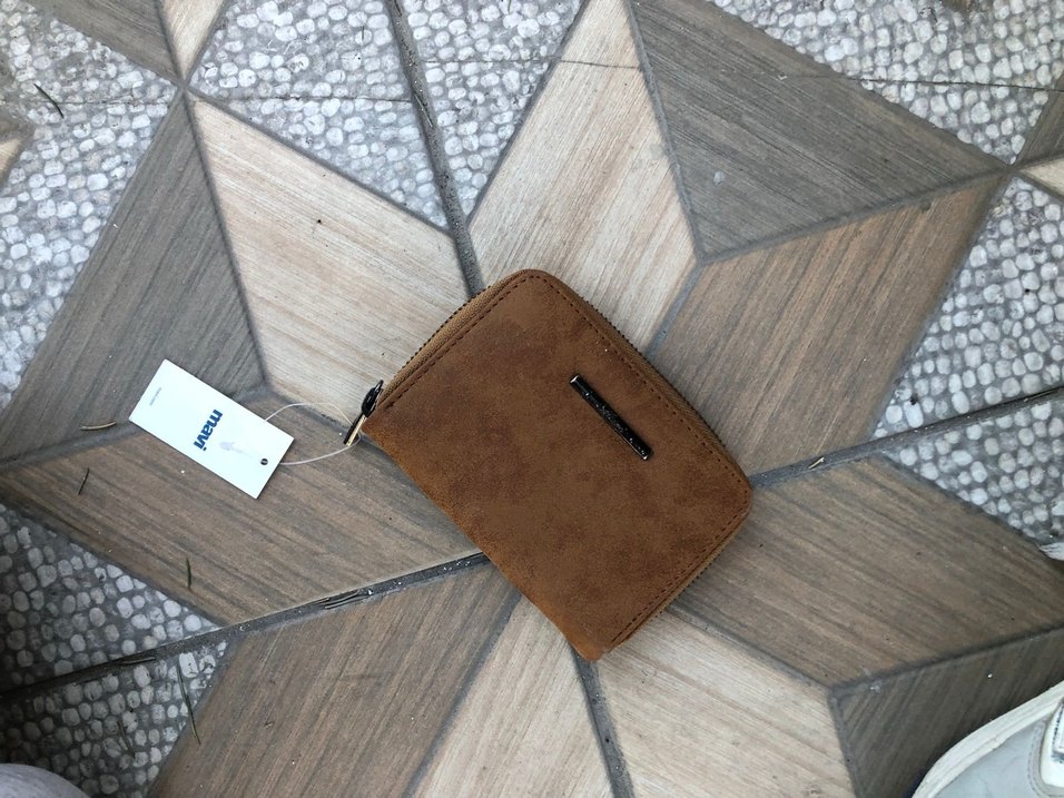 Fermuarlı Kahverengi Deri Kadın Cüzdanı - Görsel 2