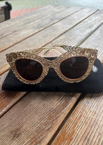 Bordo Dantel Vintage Kadın Güneş Gözlüğü - Görsel 3