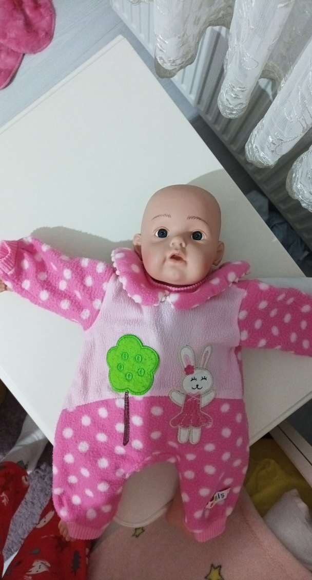 Pembe Peluş Tavşan Figürlü Bebek - Görsel 3
