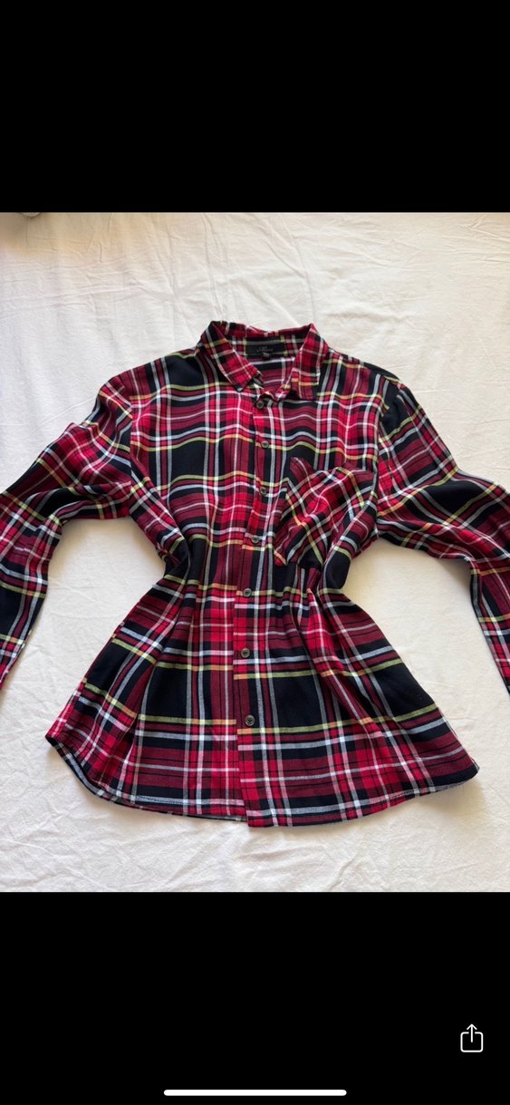 Y2K Tarzı Ekoseli Gömlek - Görsel 2