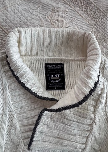 Beyaz örme kazak - Görsel 2