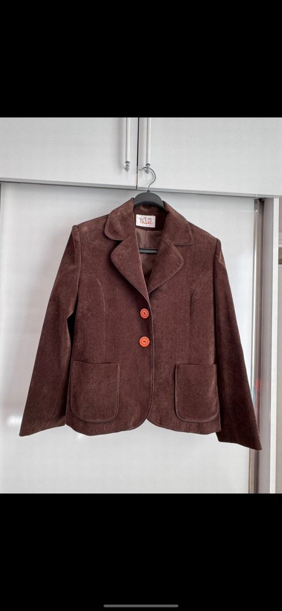 Vintage Kahverengi Corduroy Takım - Görsel 2