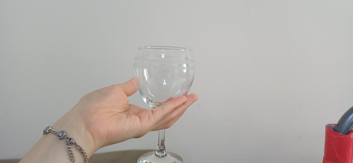 Gri Detaylı 6'lı Şeffaf Ayaklı Bardak Seti - Görsel 3