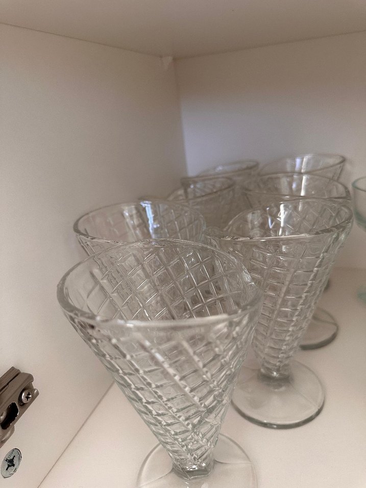 Kare Desenli Şeffaf Kristal Kadeh - Görsel 2