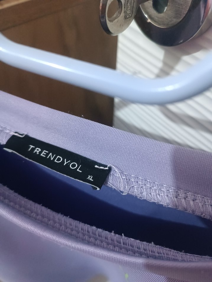 Kadın Lila Oversize Sweatshirt - Görsel 3