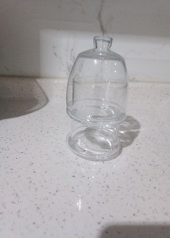 Beyaz Cam Kapaklı Mutfak Aksesuarı - Görsel 2