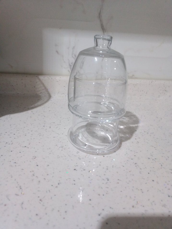 Beyaz Cam Kapaklı Mutfak Aksesuarı - Görsel 2