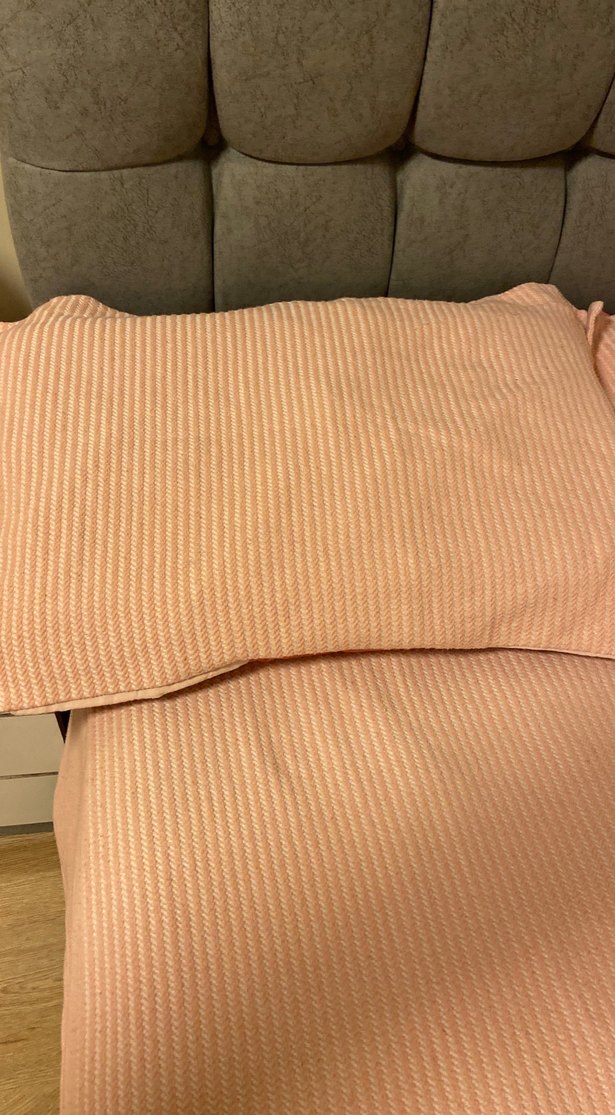 Pudra Düz Renk Yatak Örtüsü - Görsel 2