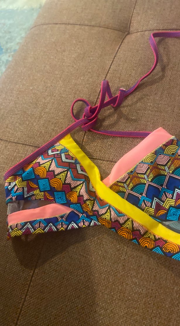 Renkli Bohem Bağcıklı Bikini Üstü - Görsel 4