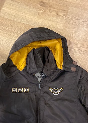 Kapüşonlu Gri Erkek çocuk  Mont - Görsel 3