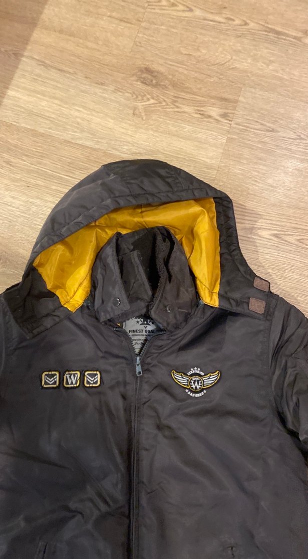 Kapüşonlu Gri Erkek çocuk  Mont - Görsel 3