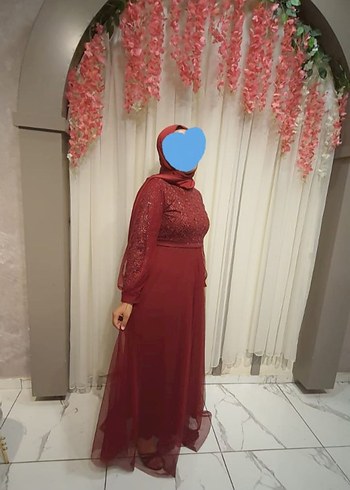 kadın şık tesettür abiye - Görsel 7