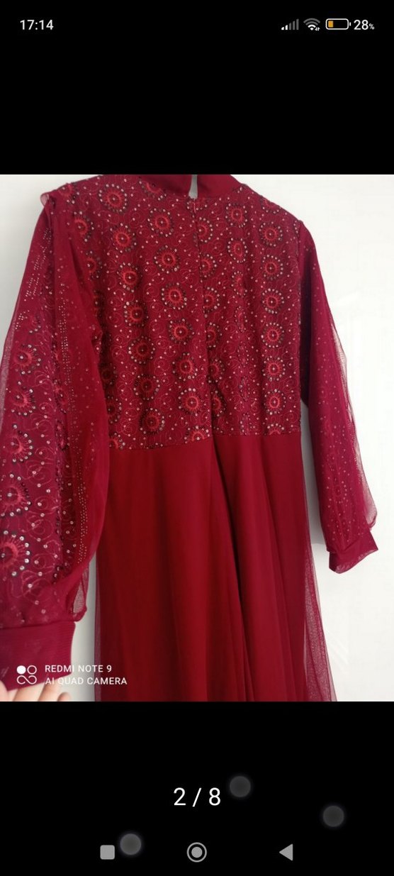 kadın şık tesettür abiye - Görsel 2