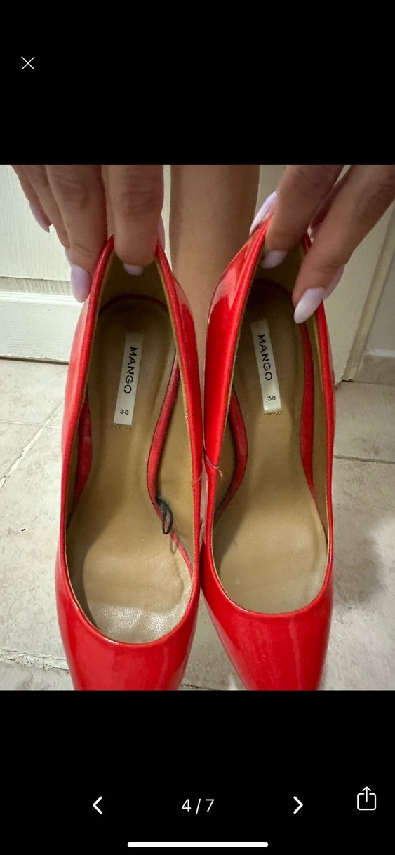 Parlak Kırmızı Stiletto Topuklu Kadın Ayakkabı - Görsel 2