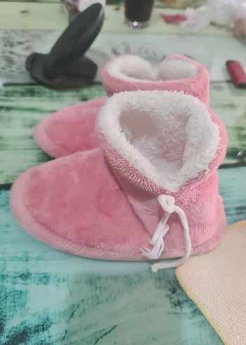 Kız Çocuk Pembe Sıcak Ev Terliği - Görsel 3