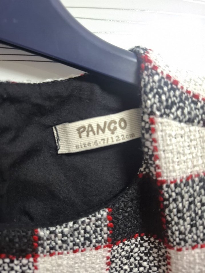 Kareli Üst Ve Tül Etekli Siyah Kız Elbise - Görsel 2