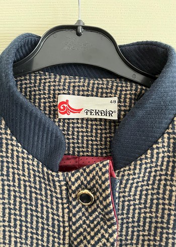 Düğmeli Gri Kadın Uzun Denim Kaban - Görsel 3