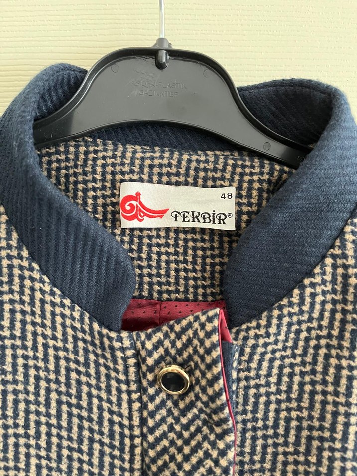 Düğmeli Gri Kadın Uzun Denim Kaban - Görsel 3