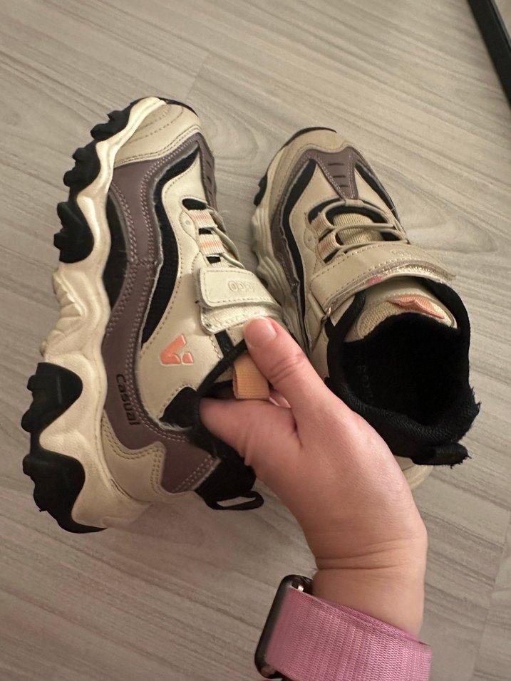 Kahverengi çocuk Spor Ayakkabı Velcro Bantlı - Görsel 4