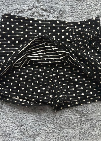 Puantiye Desenli Fırfırlı Mini Etek - Görsel 3