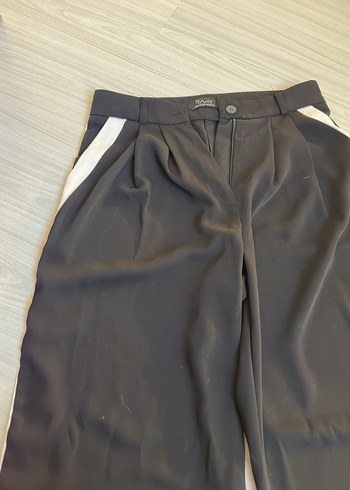 Siyah Kemerli Kadın Kumaş Pantolon - Görsel 9