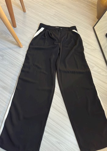 Siyah Kemerli Kadın Kumaş Pantolon - Görsel 7