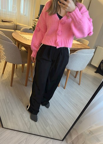 Siyah Kemerli Kadın Kumaş Pantolon - Görsel 5