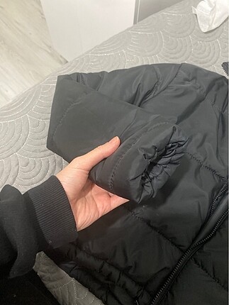 xs Beden siyah Renk Siyah şişme crop mont