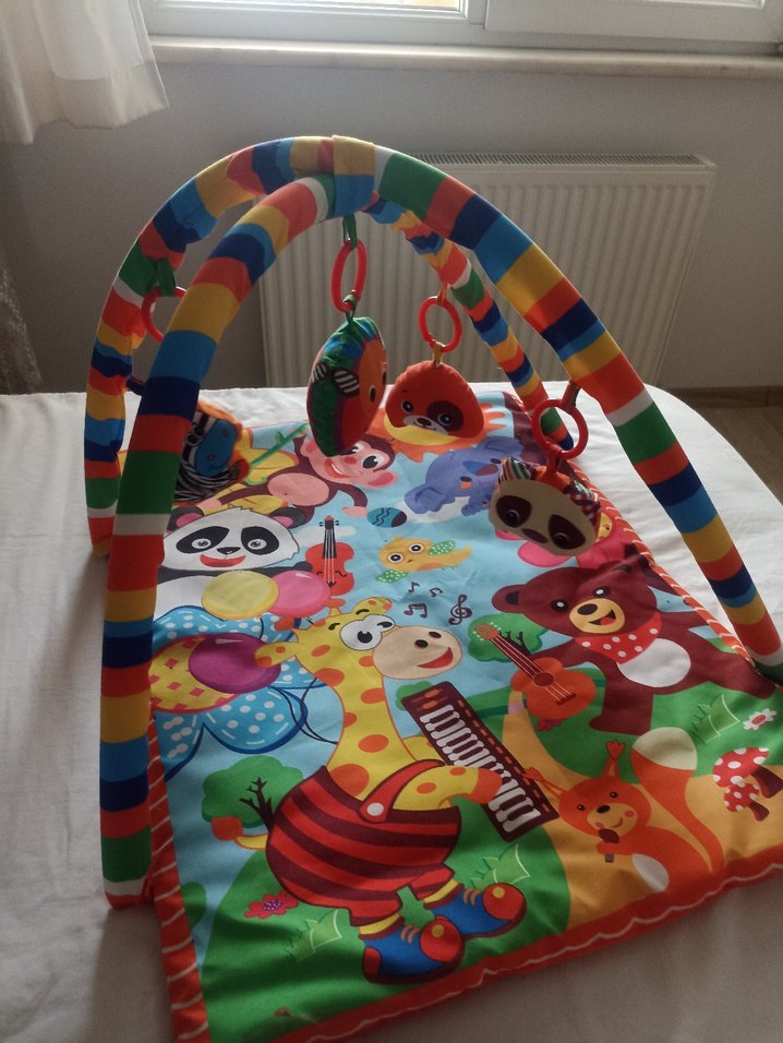 Renkli Bebek Oyun Matı, Yumuşak Kumaşlı - Görsel 4