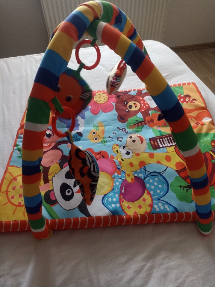 Renkli Bebek Oyun Matı, Yumuşak Kumaşlı - Görsel 2