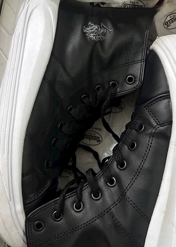 Siyah unısex Biker Bağcıklı Ayakkabı 38 numara - Görsel 4