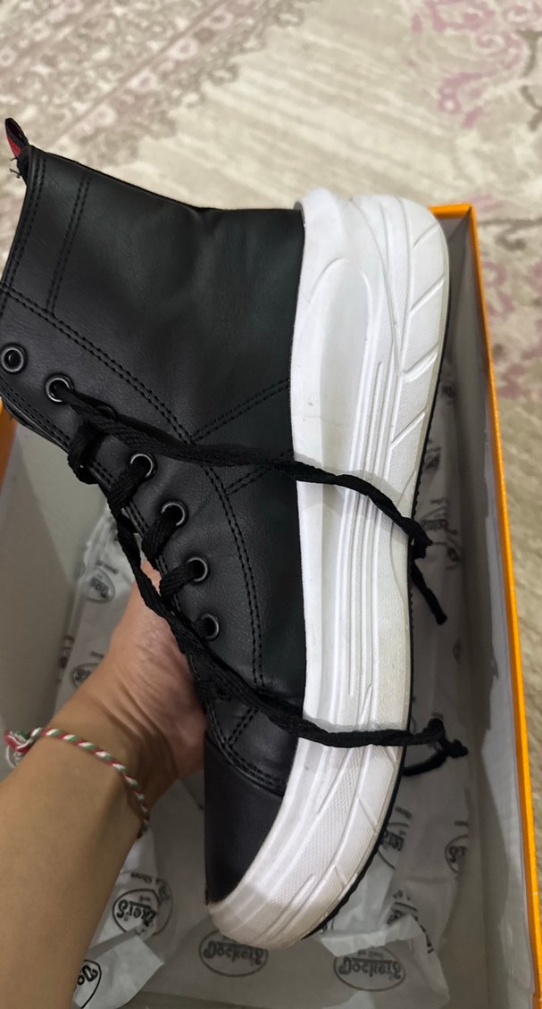 Siyah unısex Biker Bağcıklı Ayakkabı 38 numara - Görsel 3