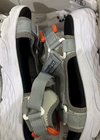 Gri Spor Sandalet Velcro Bantlı - Görsel 4