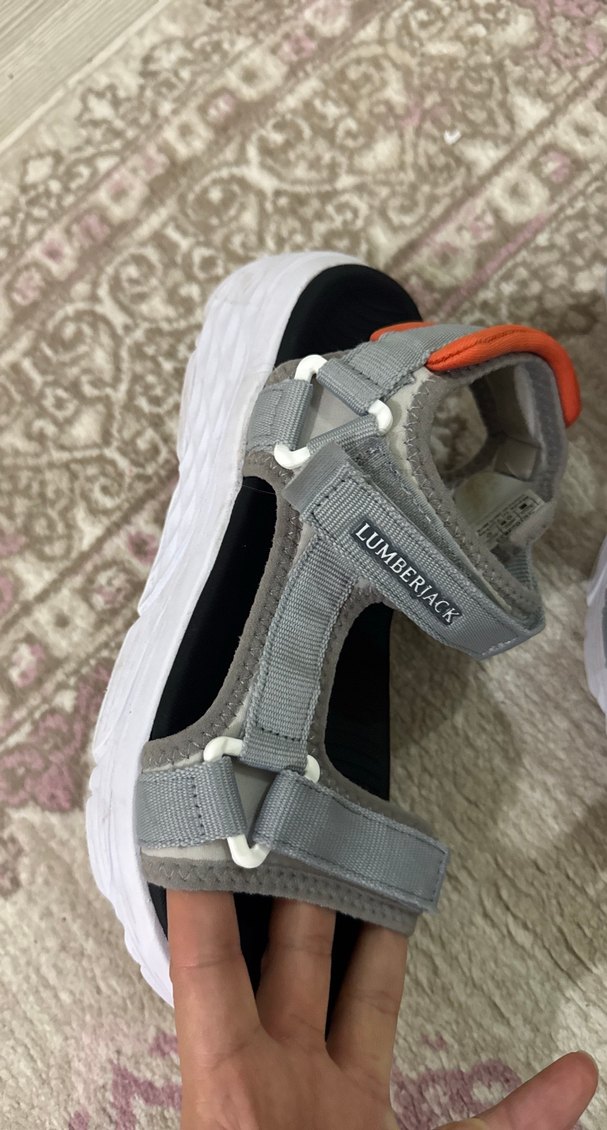 Gri Spor Sandalet Velcro Bantlı - Görsel 3