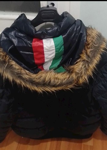 Kürklü Siyah Kadın Mont - Görsel 2