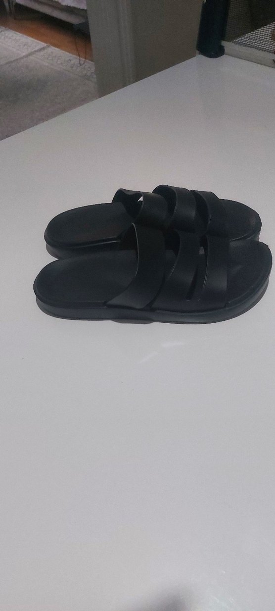 Erkek Siyah Tokalı Minimalist Sandalet - Görsel 2